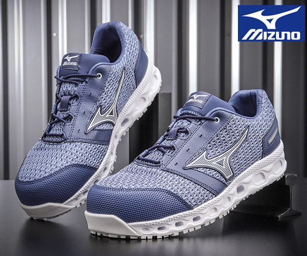 ミズノ 安全靴 オールマイティ VH11L ブルー×ホワイト F1GA220427