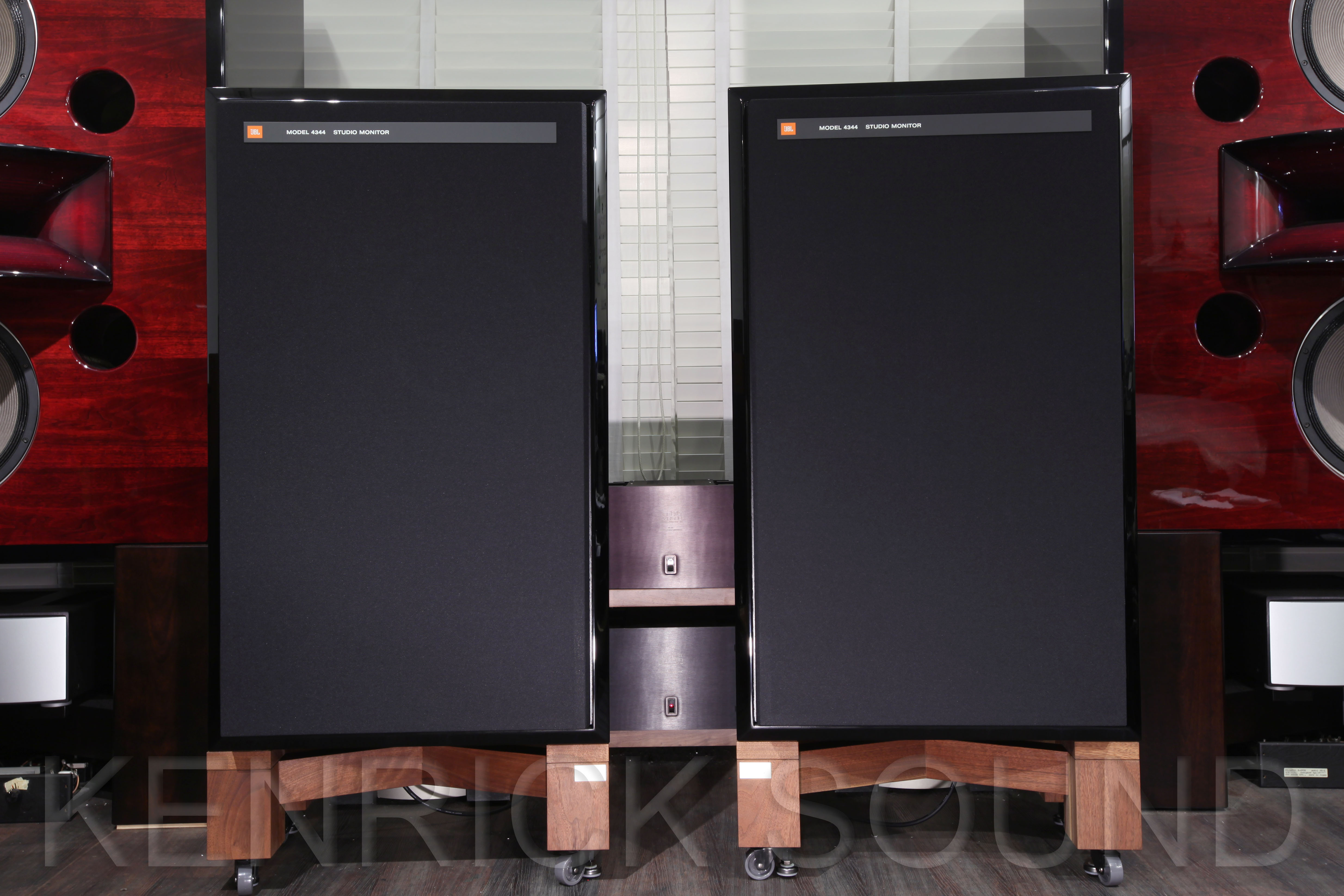 JBL 4344 ピアノブラック塗装&ウォールナットバッフル新品グリル