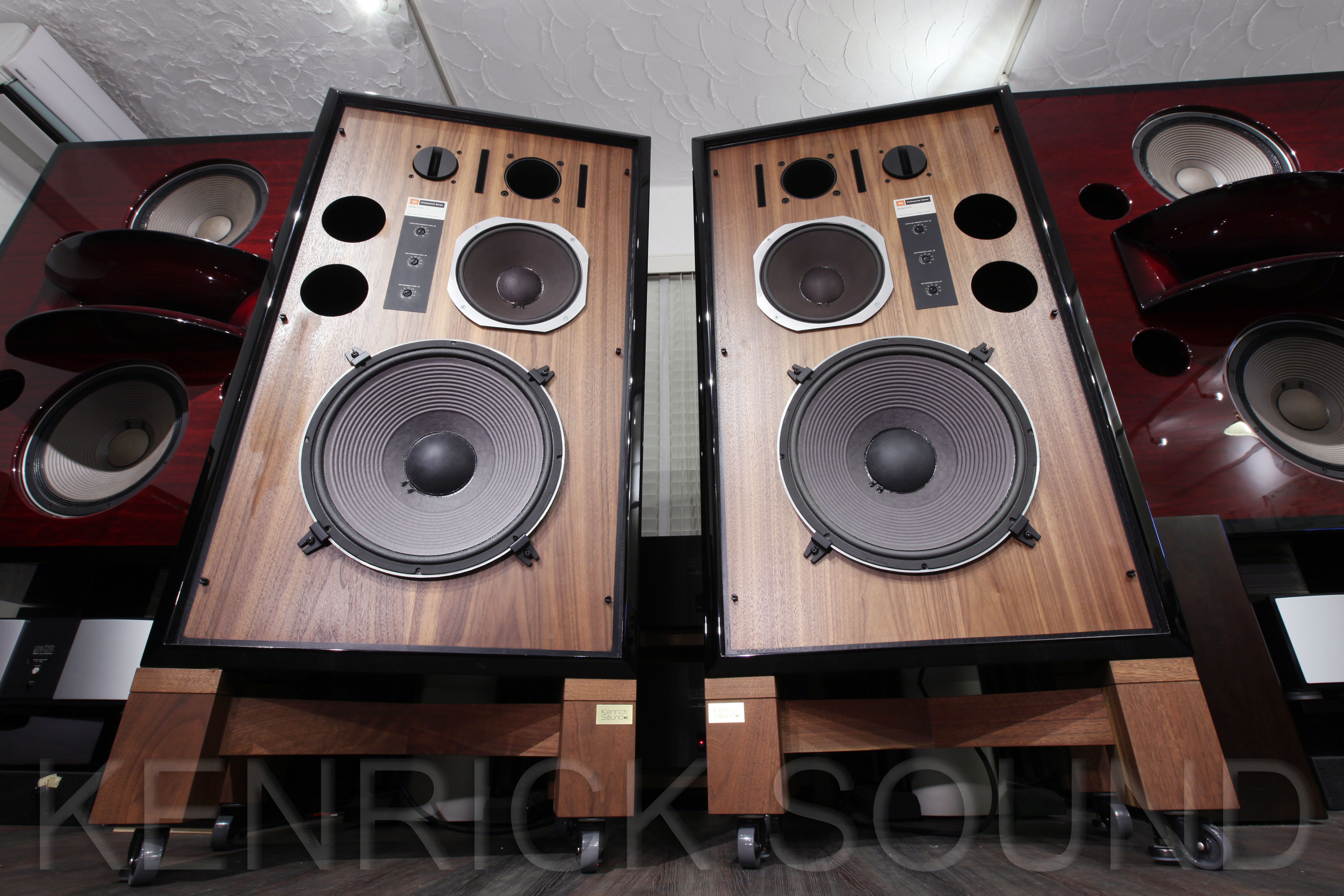 JBL 4344 ピアノブラック塗装&ウォールナットバッフル新品グリル