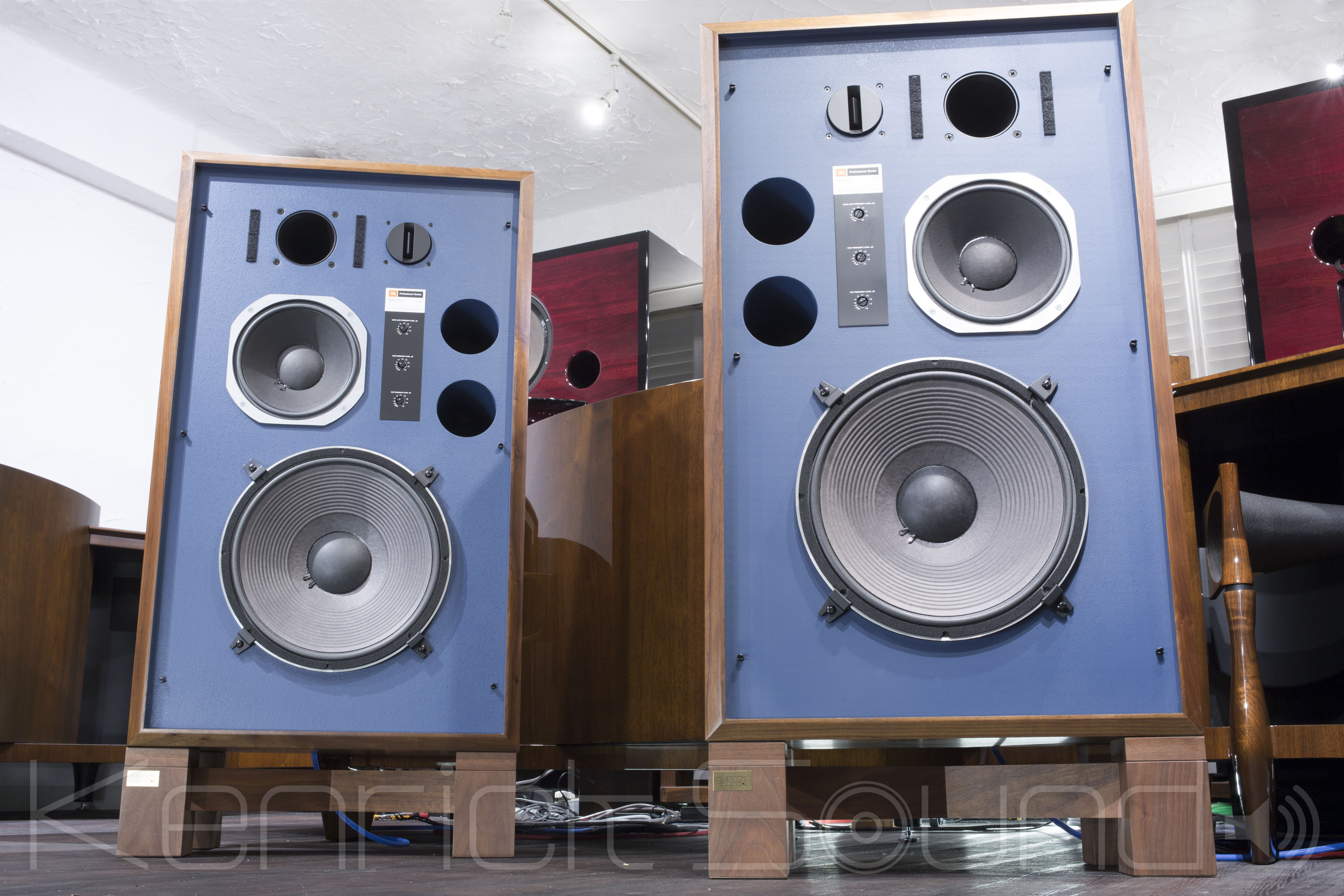 JBL 4344 別格KRSメンテ セーム革エッジ ロジウム端子 新品ATT