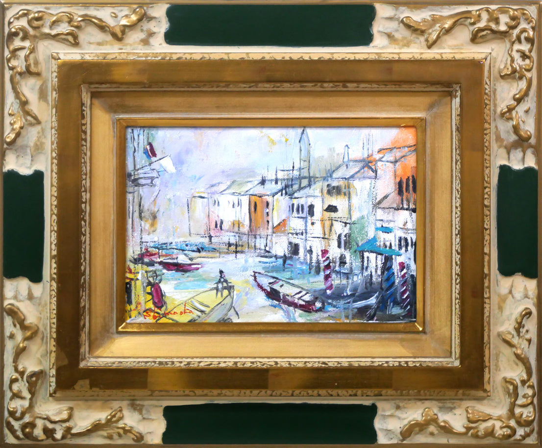 島岡和博「ベニス」油絵・SM 絵画買取・販売の小竹美術