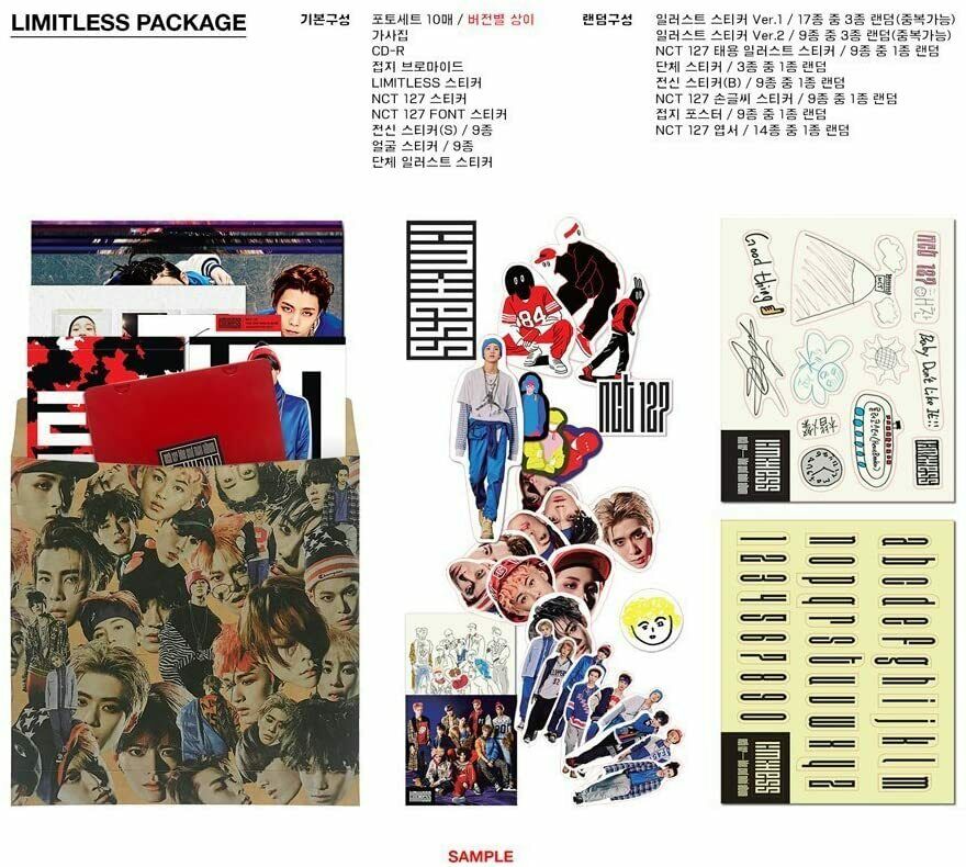 Reissue] NCT 127 - NCT #127 LIMITLESS Album+Extra Photocard Set