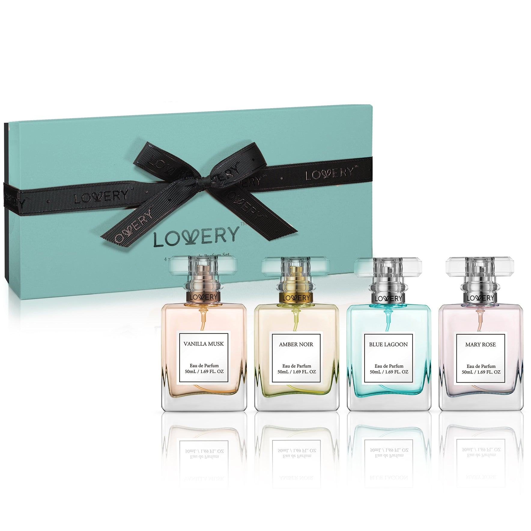 Perfume Set for Women - 4pc Floral Parfum Sampler Valentine's Day