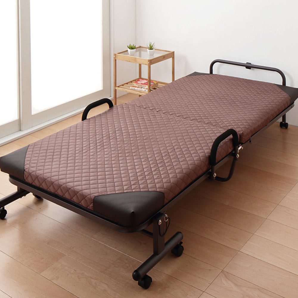 折りたたみベッド シングル キャスター付き マットレス付き 14段階