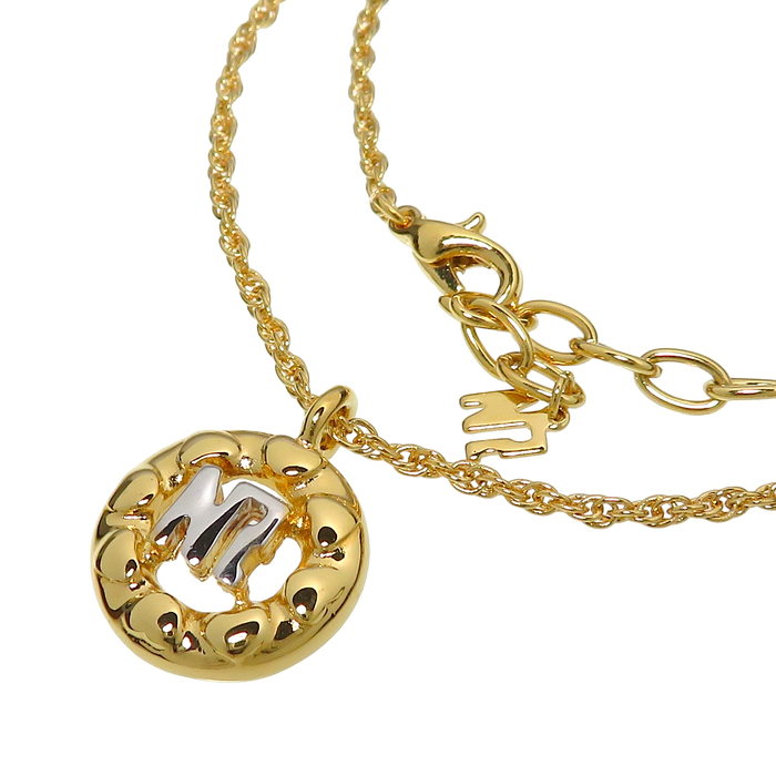 NINA RICCI/ニナリッチ】 ロゴ ネックレス GP/メタル 6.6g 42cm