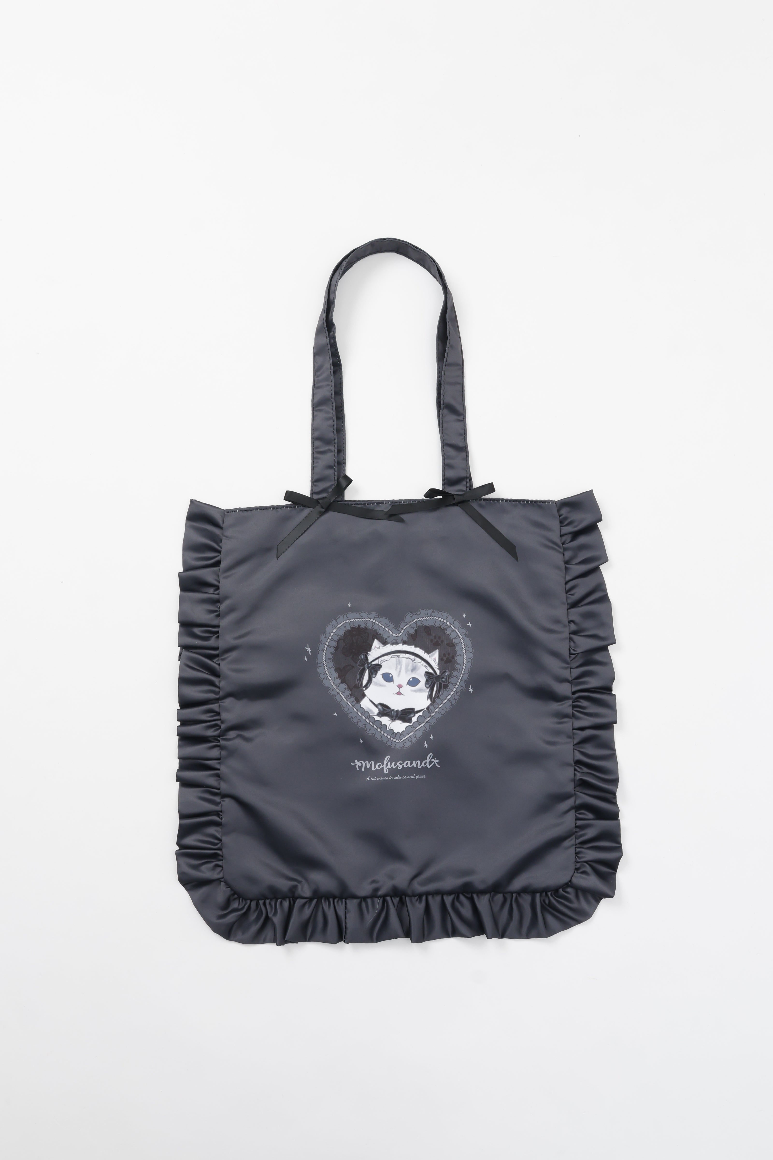 mofusand バレエコア トートバッグ くろりぼにゃん ブラック