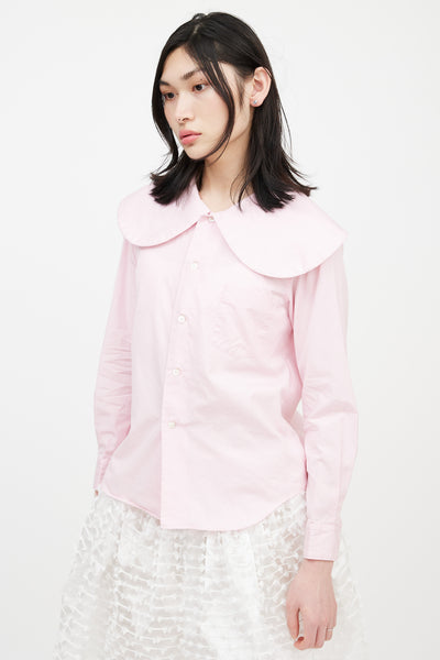 Comme des Garçons // Girl FW 2022 Pink Oversized Collar Shirt