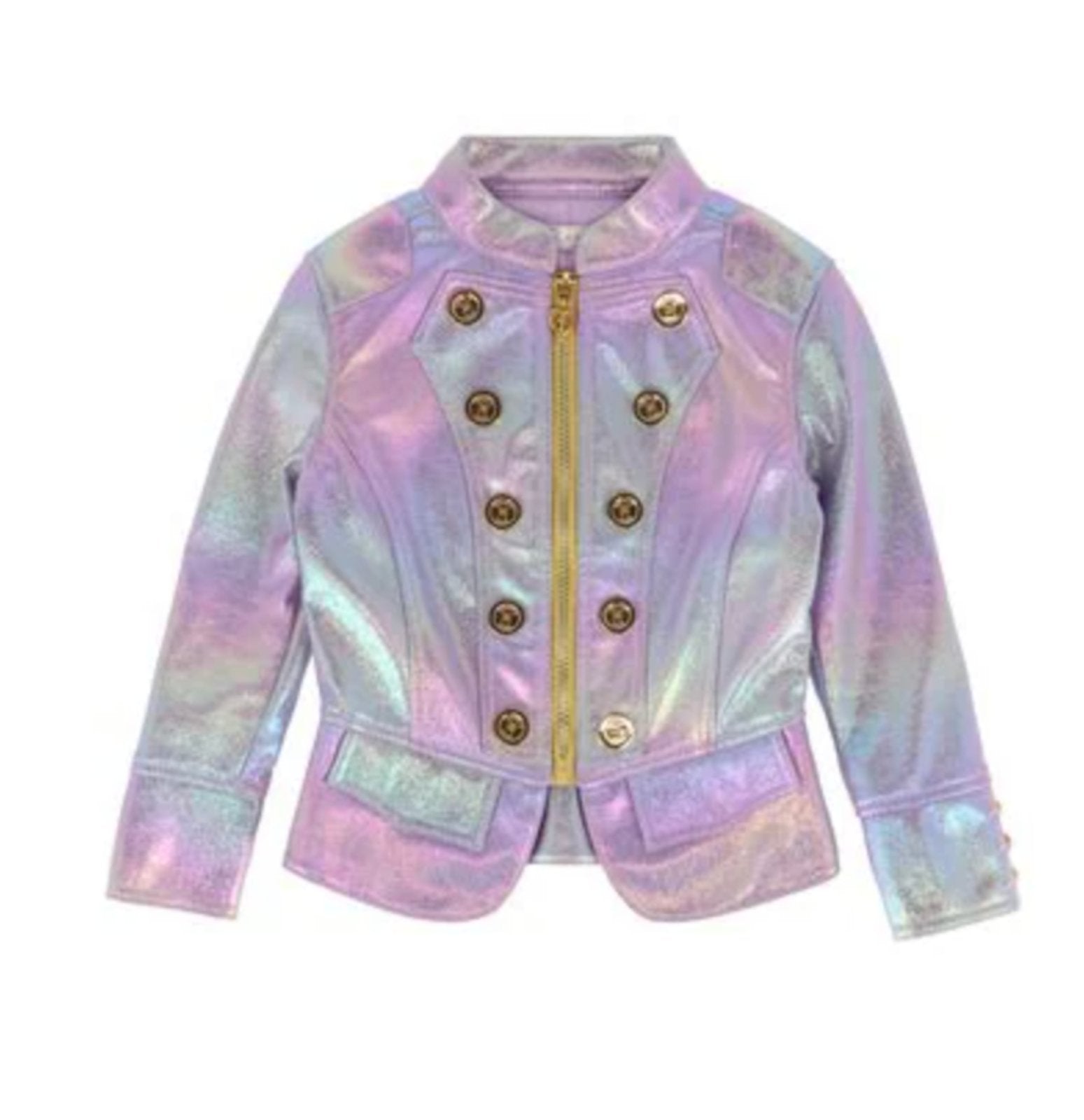 Angel's Face Girls Leanne Rainbow Iridescent Jacket | HONEYPIEKIDS