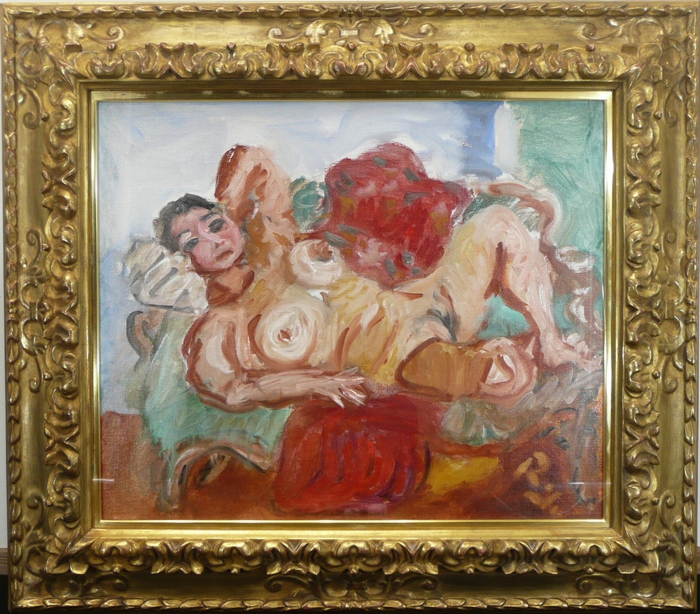 梅原龍三郎 『臥裸婦』 油絵の販売 [古美術こもれび]