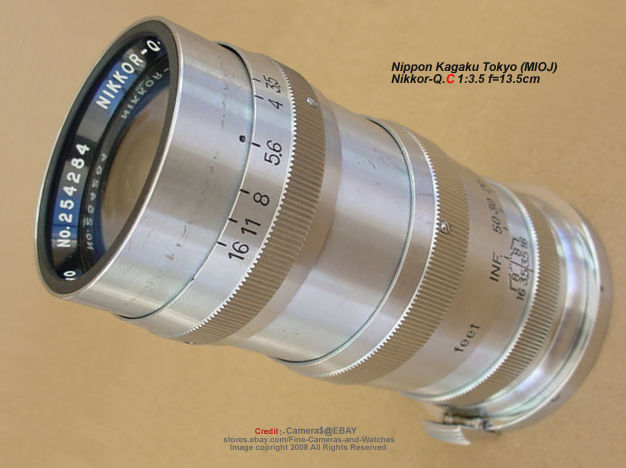 Nikon (Nippon Kogaku K.K.) RF Nikkor-Q 1:3.5 f=13.5cm telephoto