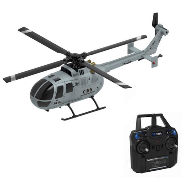 C186 4CH 6軸ジャイロ 高度ホールド BO-105フライバーレス RC