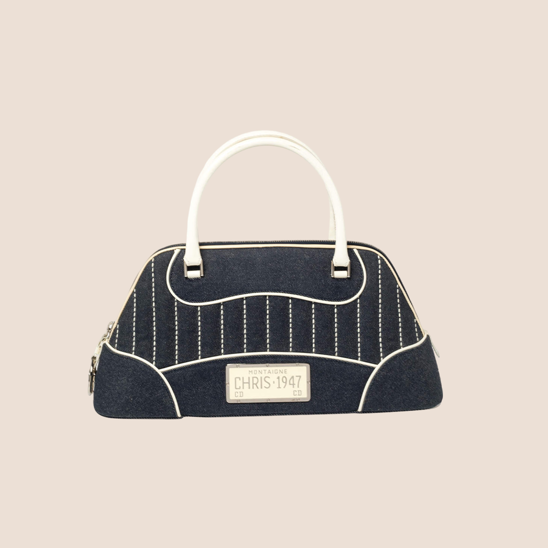 CHRISTIAN DIOR DENIM MONTAIGNE CADILLAC 1947 HANDLE BAG – RDB