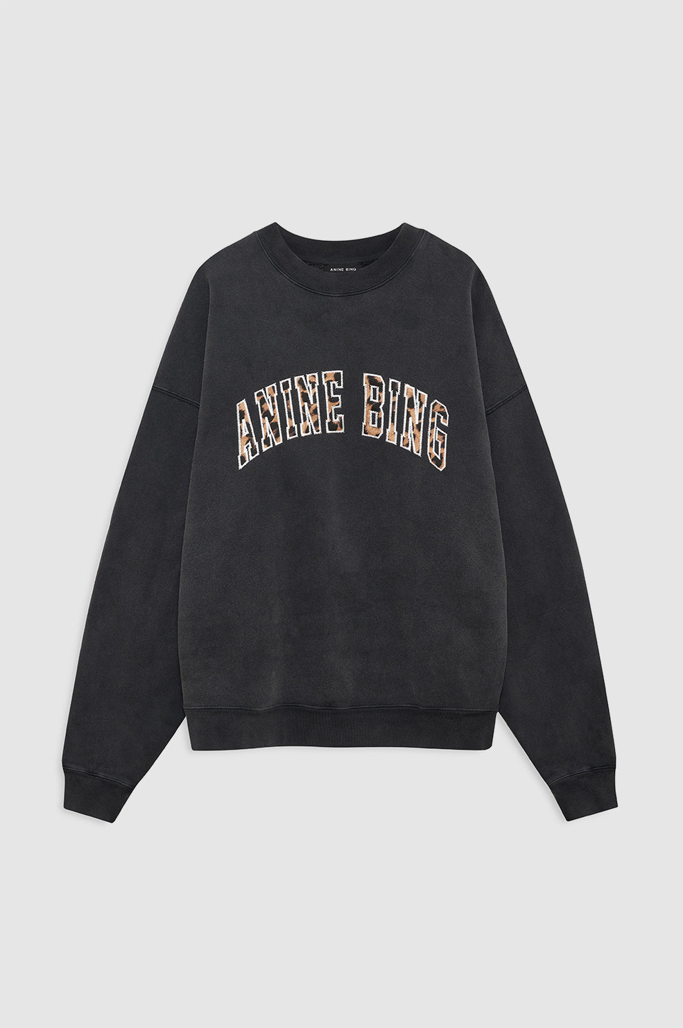 ANINE BING Miles Sweatshirt Anine Bing Leopard - Washed Black
