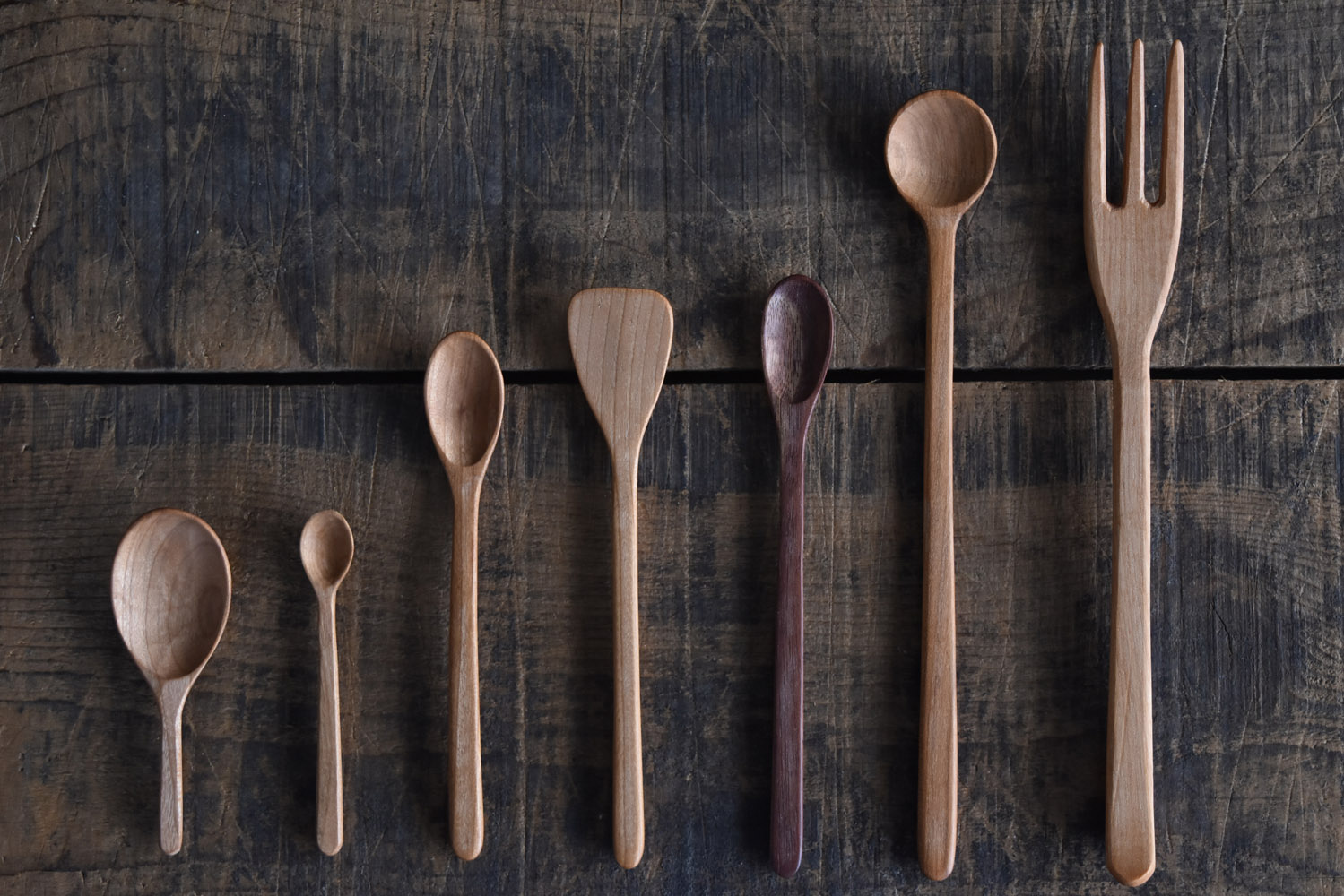 新品・未使用　三谷龍二 スプーン　山桜　２本 新品・未使用 三谷龍二 スプーン 山桜 2本