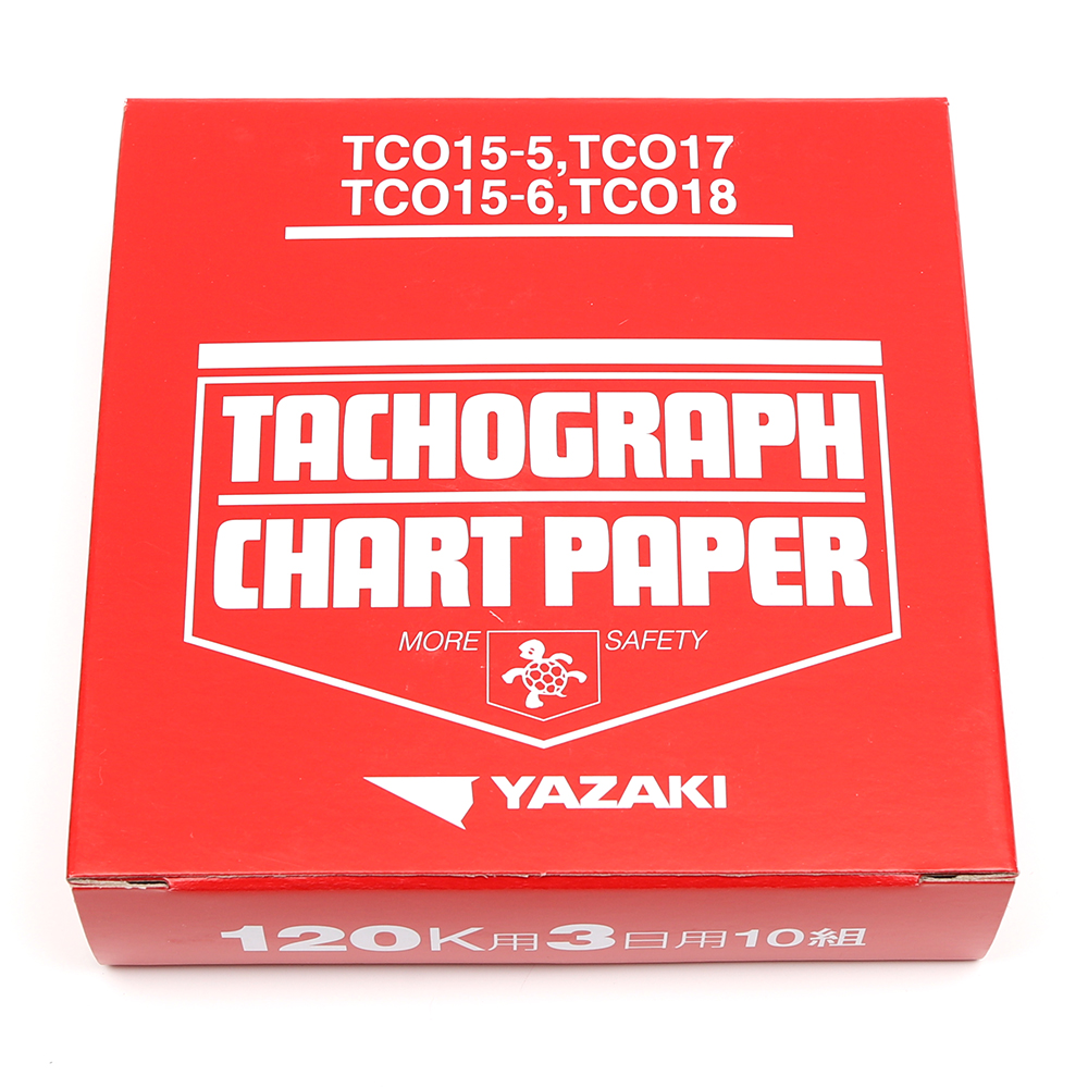 矢崎総業 大型タコグラフ用チャート紙(赤箱) 3日用×10組 丸型(15.7mm