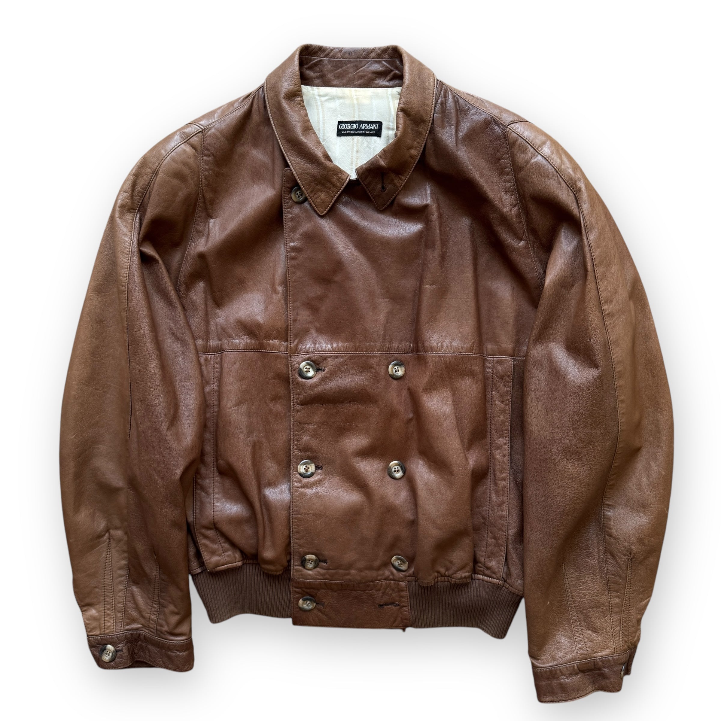 Giorgio Armani Double-Breasted Leather Jacket - 1990s – 300700