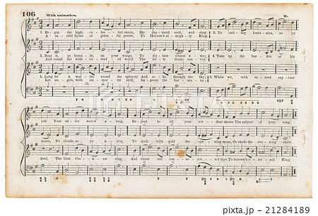 アンティークな楽譜のイラスト素材 [21284189] - PIXTA