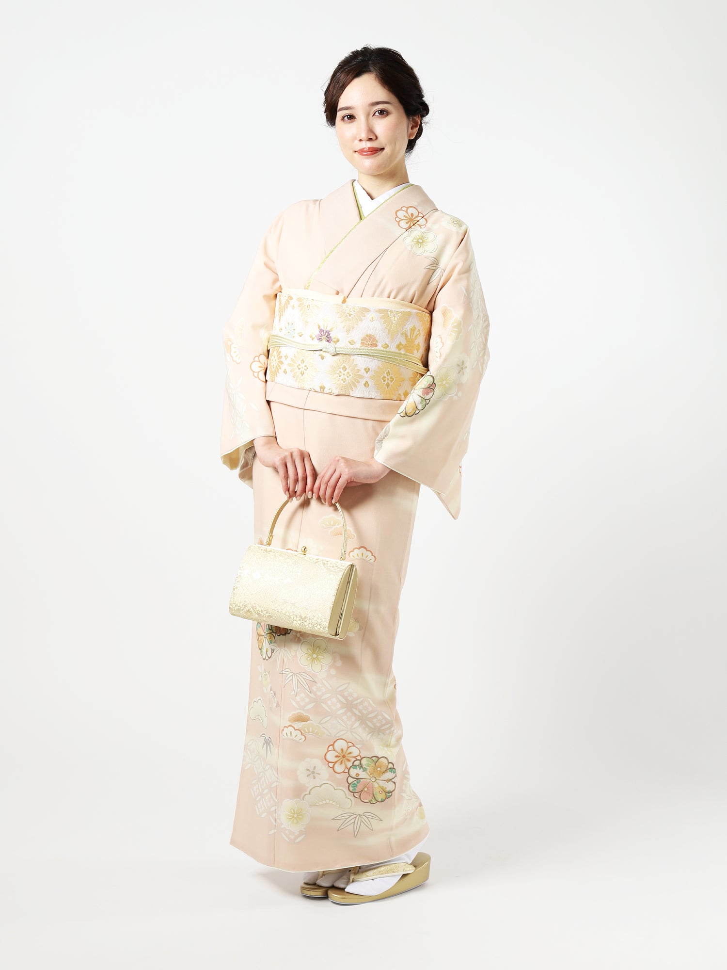 L0004/菊紋七宝/ピンク | 訪問着レンタル | tententen – tententen