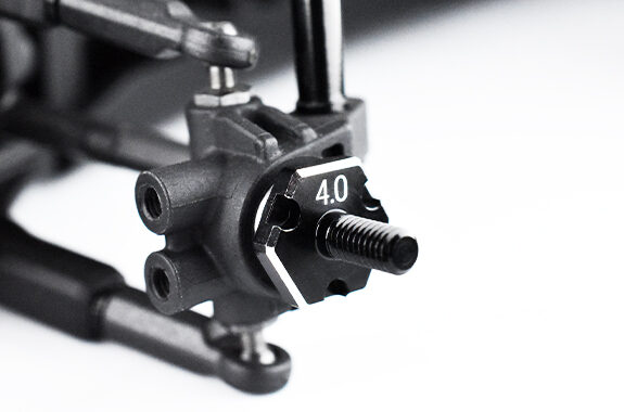 D1-010FA【RDX用 アルミ製 フロントアクスル（4.0mm、2個入）】￥2,480