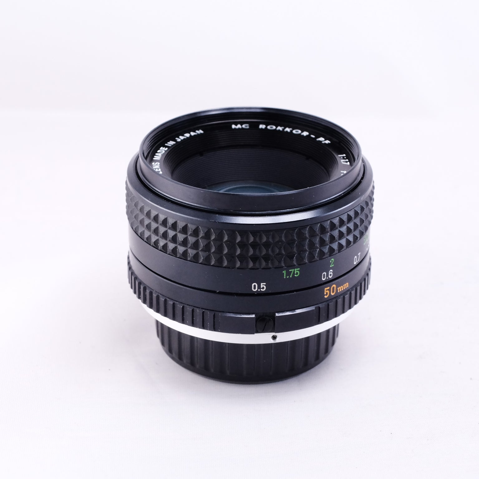 美品MINOLTA MC ROKKOR-PF 50mm F1.7 アダプタ付き 美品MINOLTA MC