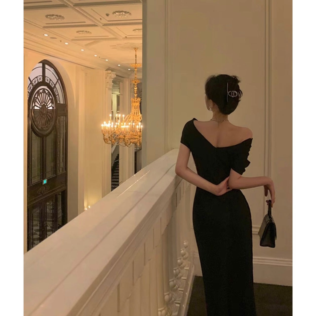 XS,S,Mサイズ即日発送】オフショルダーブラックドレスワンピース