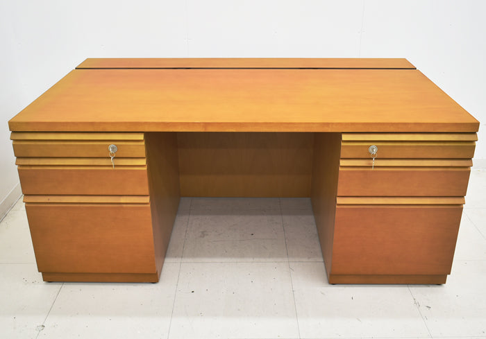 中古】天童木工 高級役員両袖デスク W1600 2024050904【中古オフィス