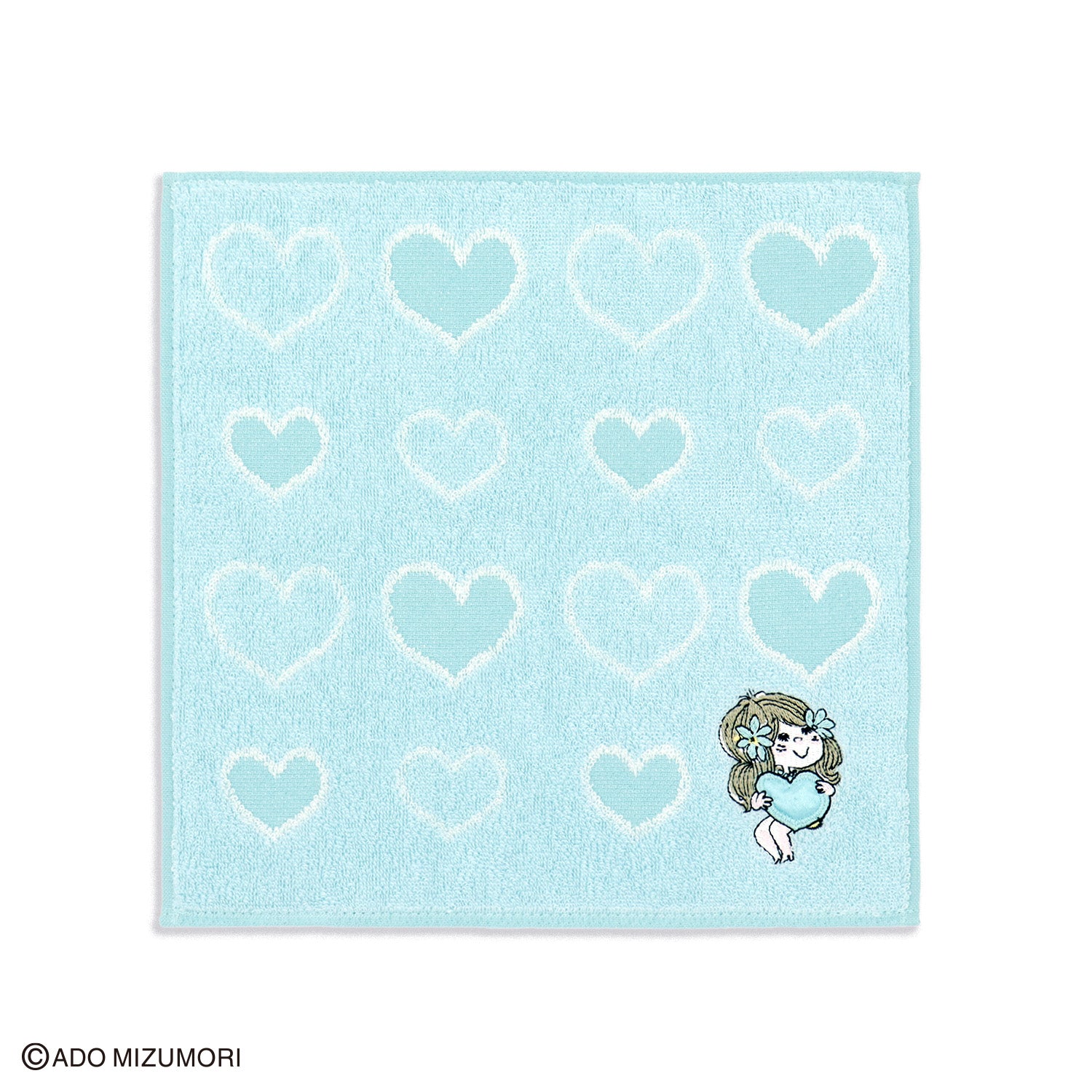 水森亜土』ハートのプレゼント タオルハンカチ – タオル美術館公式