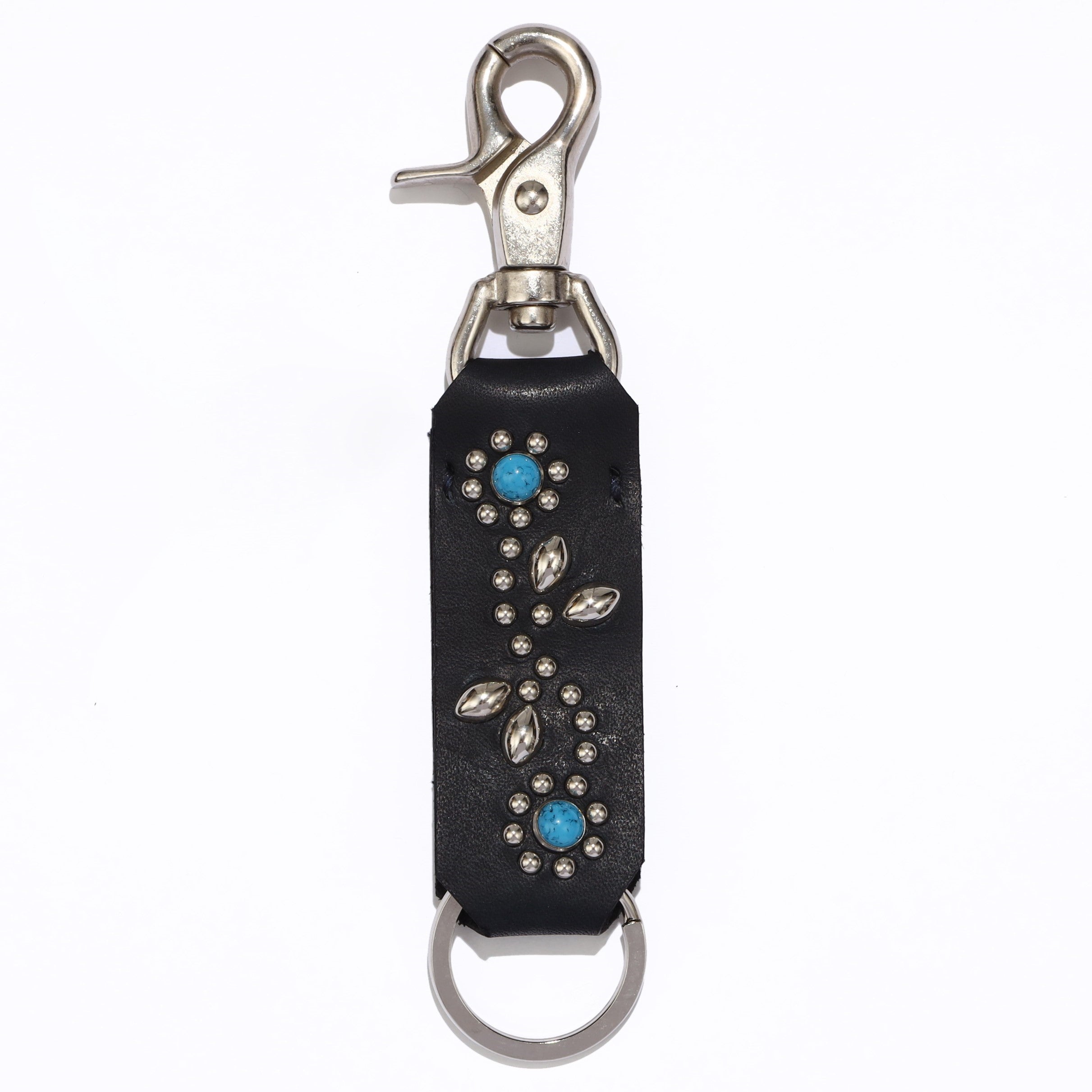 INDIGO LEATHER STADS KEY CHAIN – TMT OFFICIAL ONLINE STORE