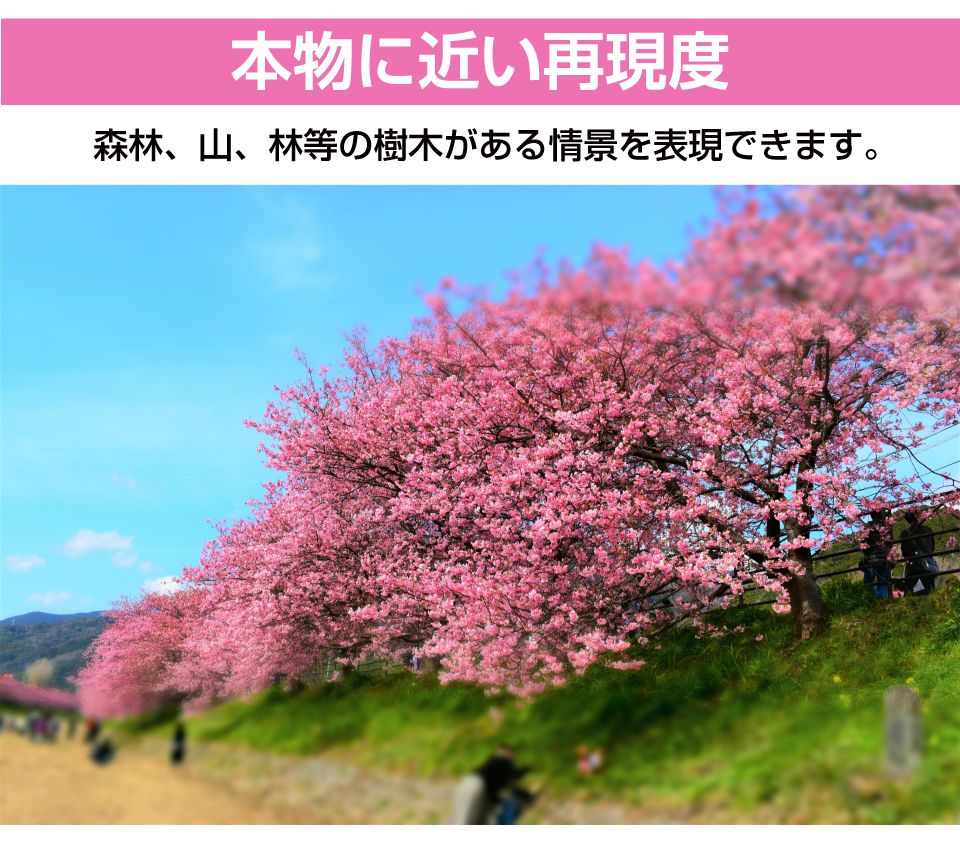 楽天市場】ジオラマ nゲージ ミニチュア モデル 桜 並木 お花見 街