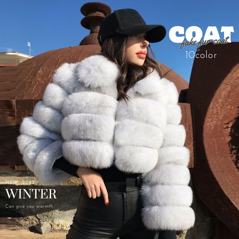 楽天市場】コート フェイクファー モコモコ おしゃれ 秋冬 レディース