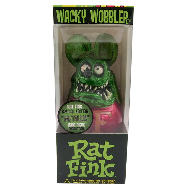 楽天市場】FUNKO Wacky Wobbler RAT FINK （メタリックグリーン