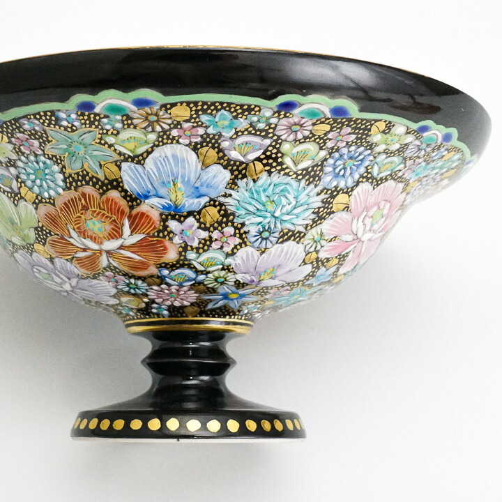 楽天市場】九谷焼 台皿 色絵金襴花詰 / 高 聡文 hanazume 海外人気の