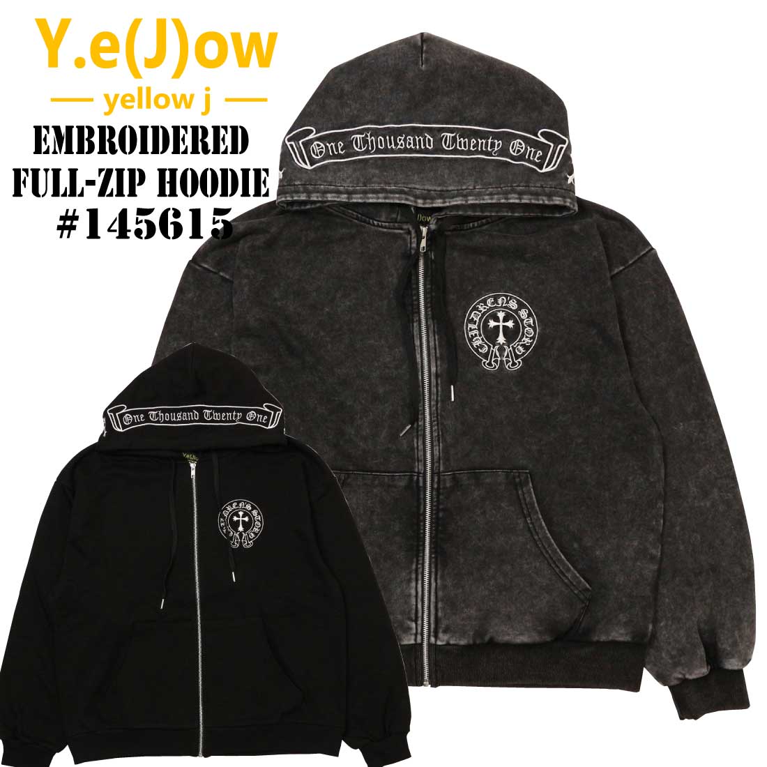 楽天市場】Yellow.J イエロージェイ 長袖 パーカー 145615 クロス 刺繍