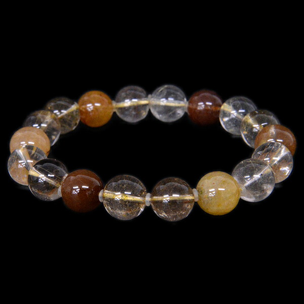 楽天市場】ミックスルチルクォーツ 11mm 【1点もの ブレスレット