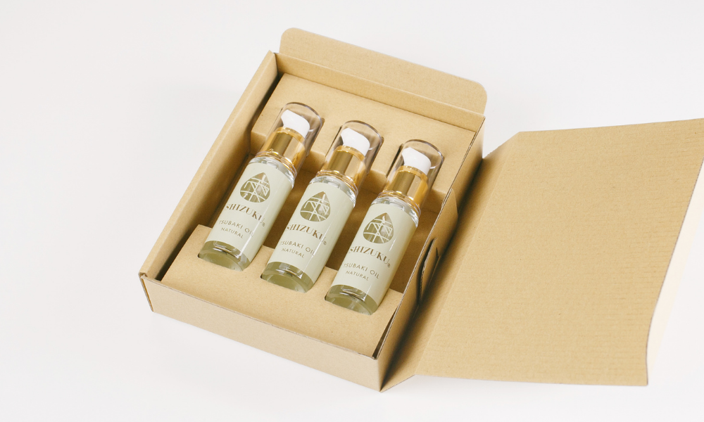 椿オイル ナチュラル 3本セット [箱入] | 長崎県五島列島産 椿油「雫