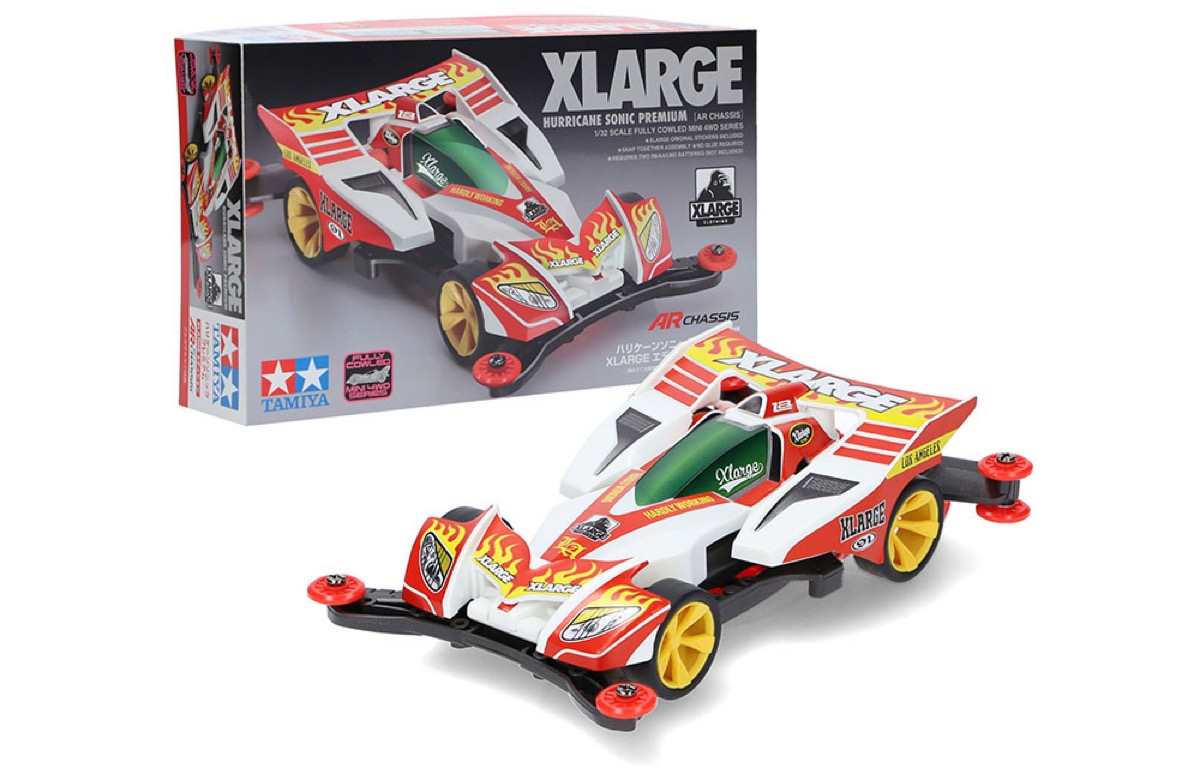 XLARGE®︎ x TAMIYA ミニ四駆『HURRICANE SONIC』が国内12月28日に発売