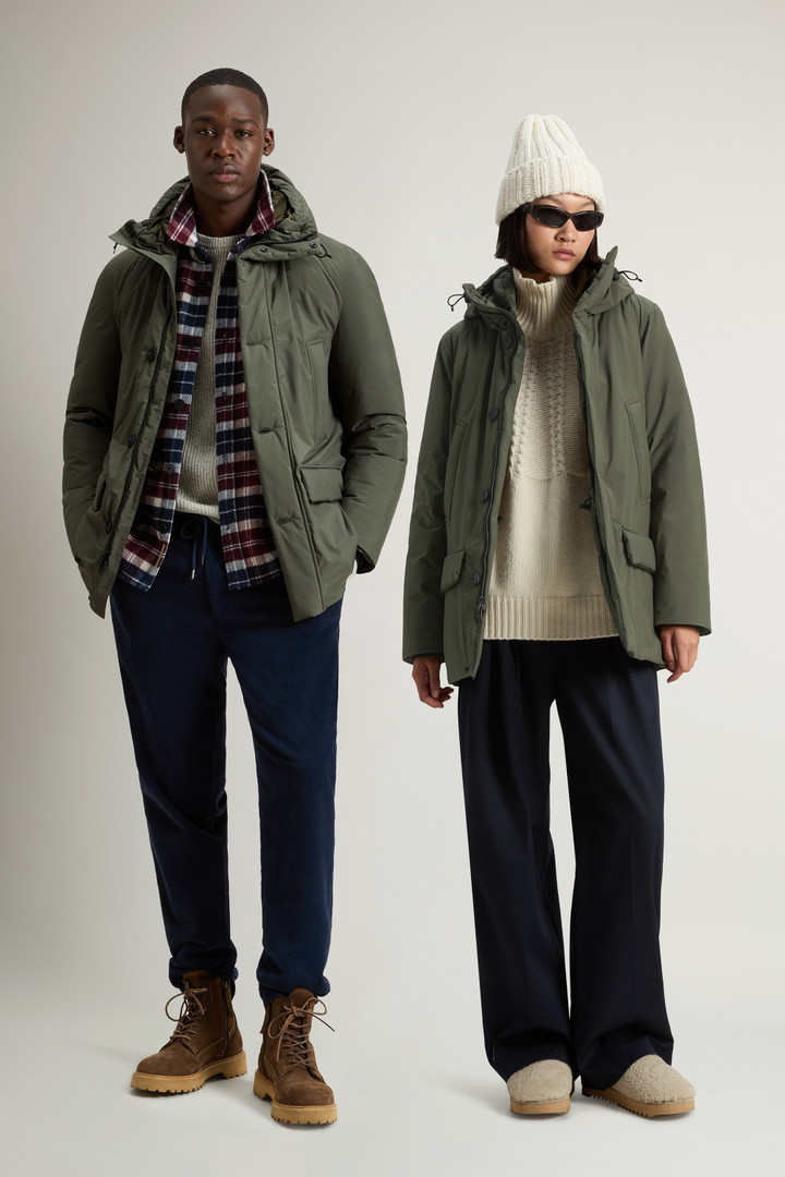 Unisex's Cloud Arctic Parka with Hood green | Woolrich US