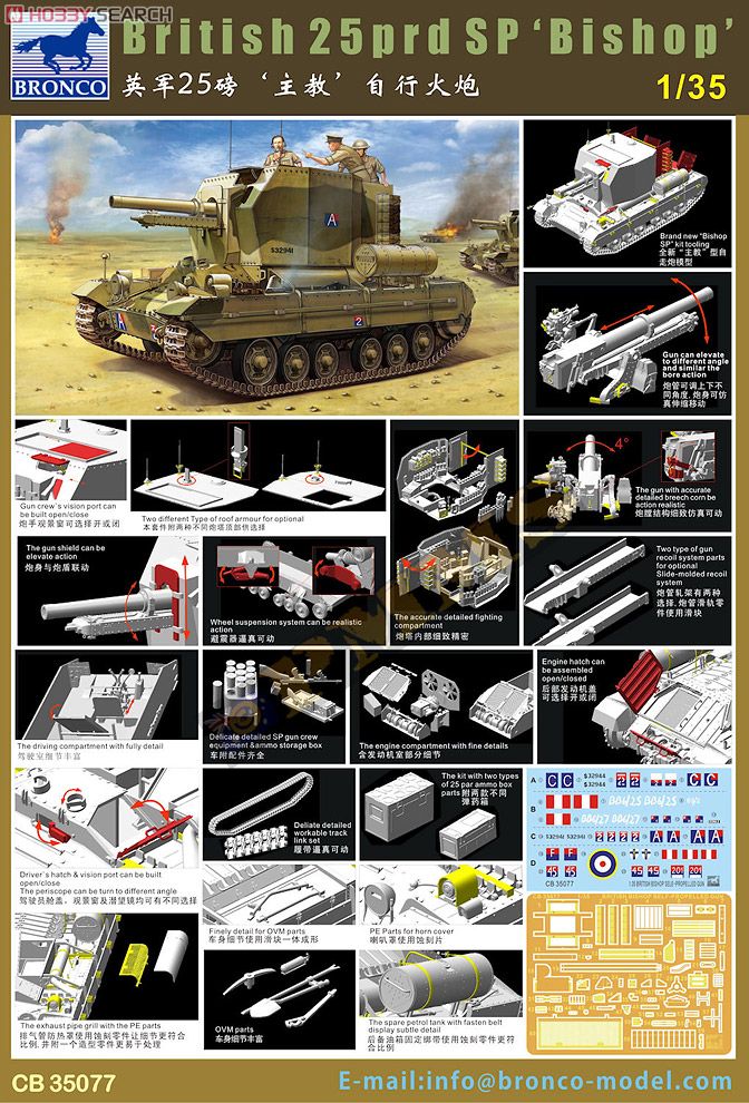 英・25ポンド自走榴弾砲 ビショップ (プラモデル) - ホビーサーチ