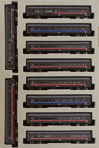 国鉄 20m級旧型客車 急行列車8輛セット (ぶどう色1号) (8両セット