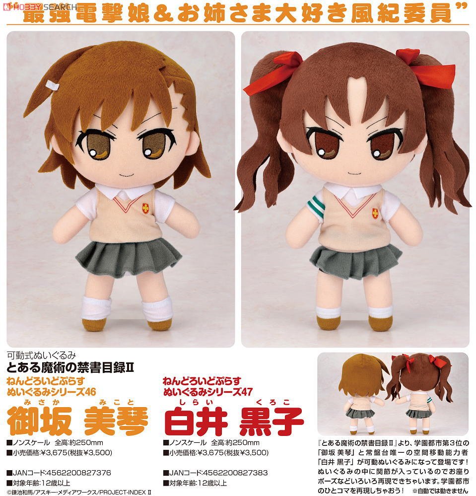 ねんどろいどぷらす ぬいぐるみシリーズ46 御坂美琴 (キャラクター