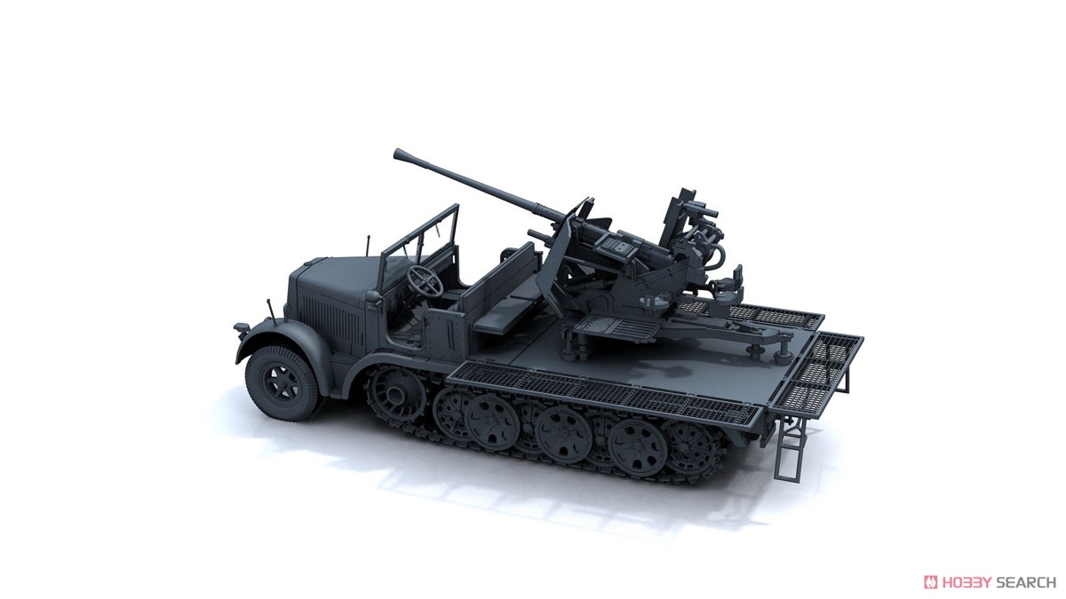 ドイツSd.Kfz.7/2 8トンハーフ トラックw/3.7cm対空機関砲36型 (初期型