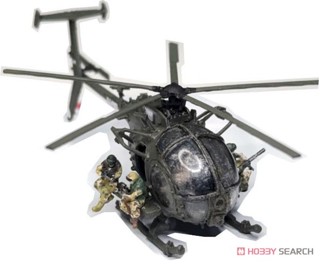 MH-6 リトルバード & デルタフォース隊員フィギュアセット (デカール付