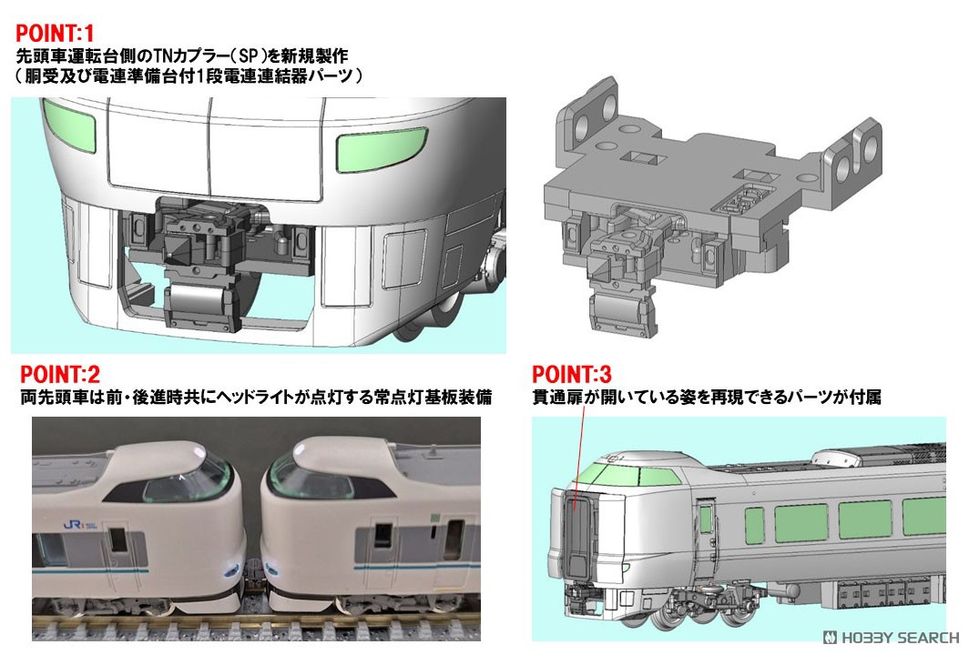 JR 287系 特急電車 (くろしお) 増結セット (増結・3両セット) (鉄道
