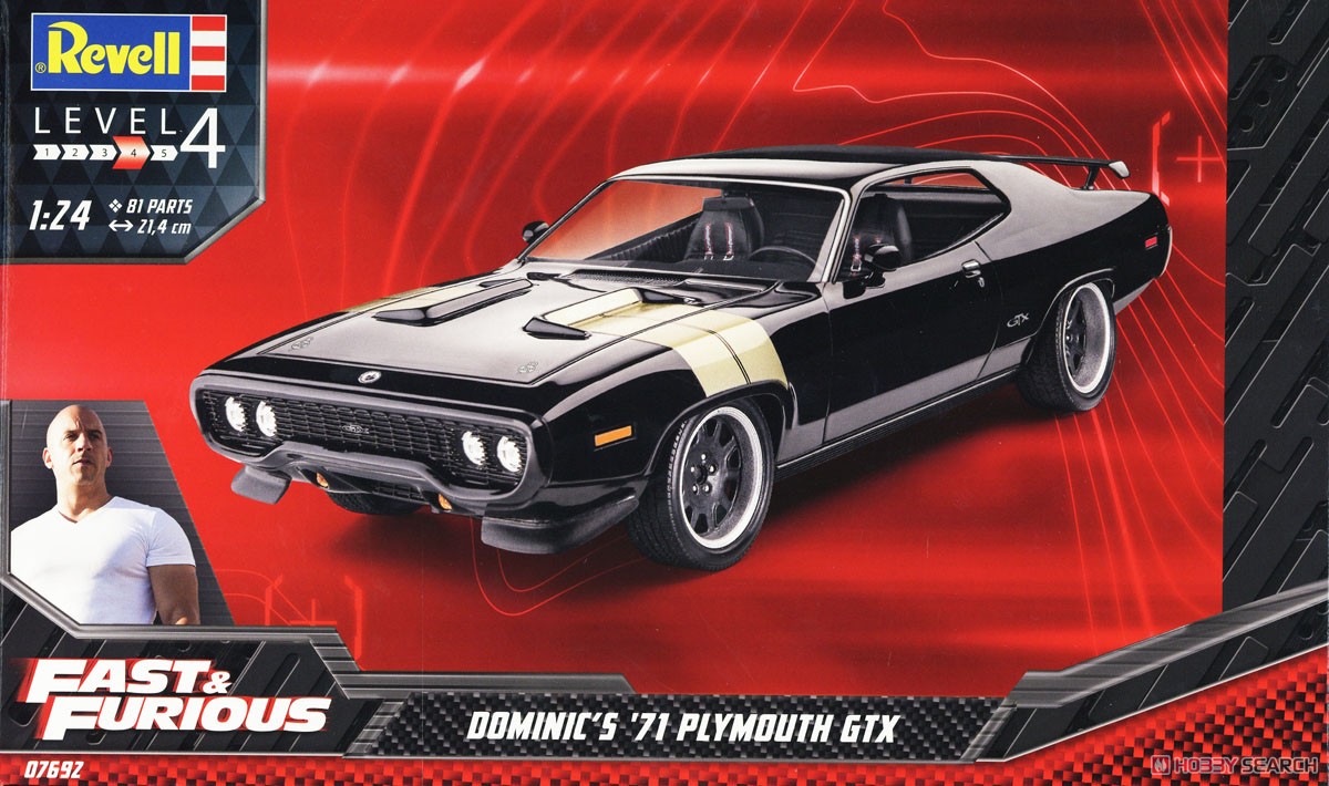 Fast & Furious 1971年 プリムス GTX ` ドミニク` (プラモデル