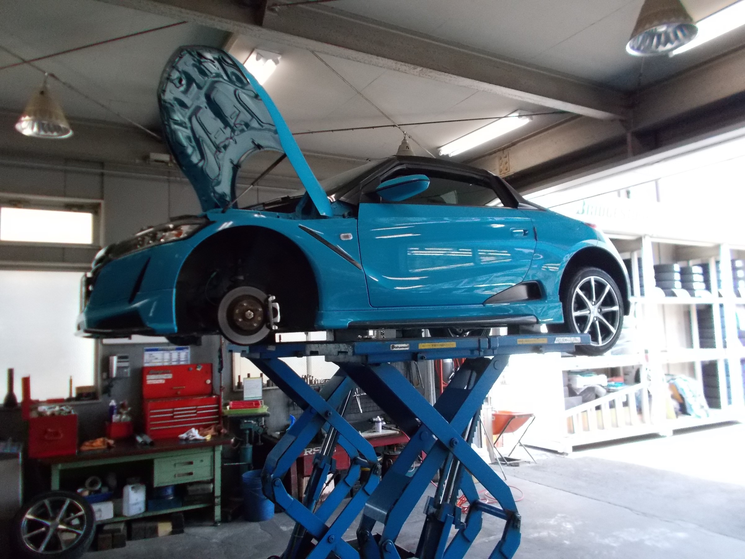 S660 バックヤードスペシャル製「フロントダブルブレース」装着