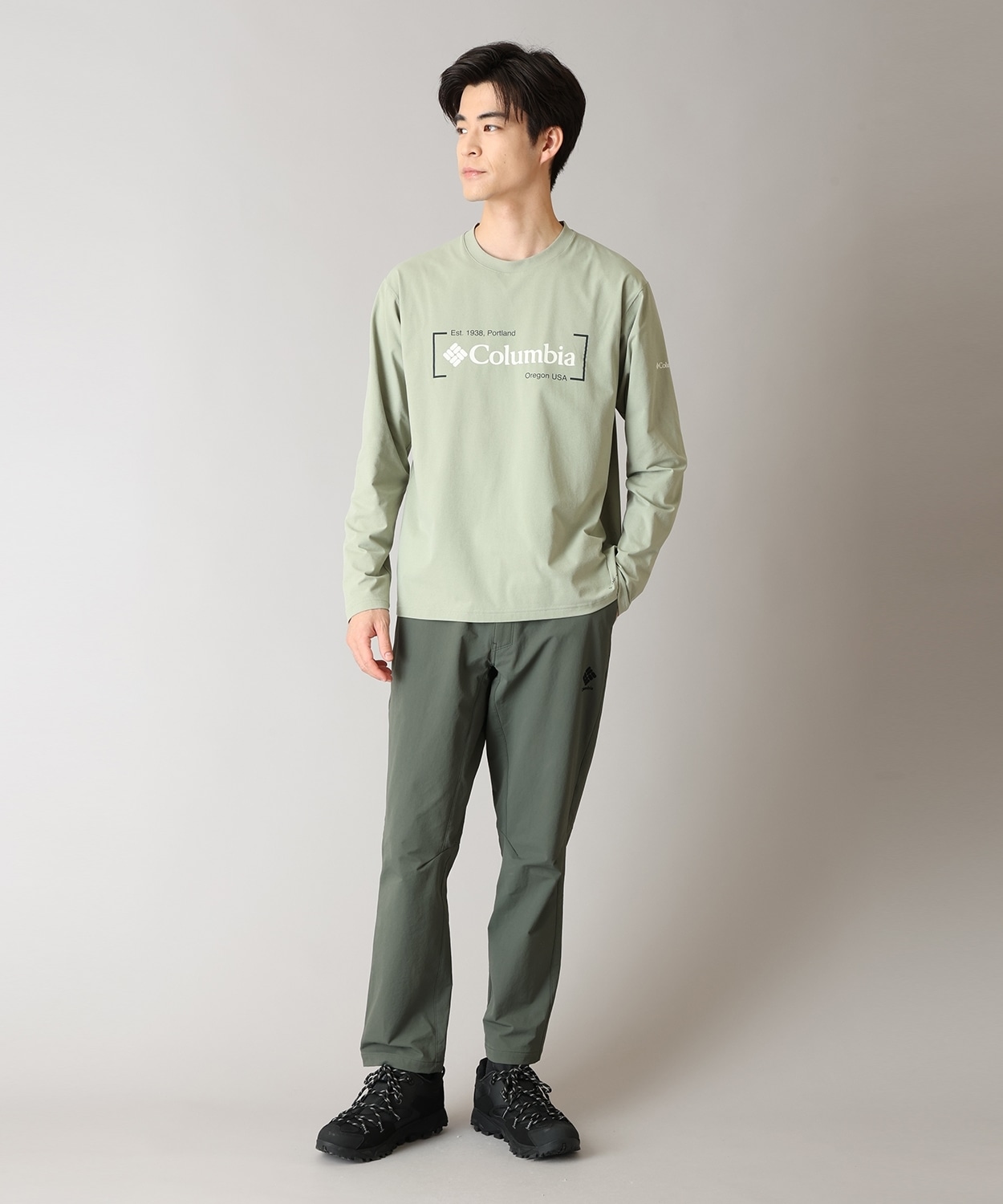 ライトキャニオングラフィックロングスリーブTシャツ(S Safari