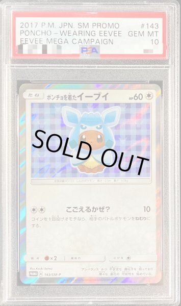 PSA10鑑定済〕ポンチョを着たイーブイ(GC)【P】{143/SM-P}