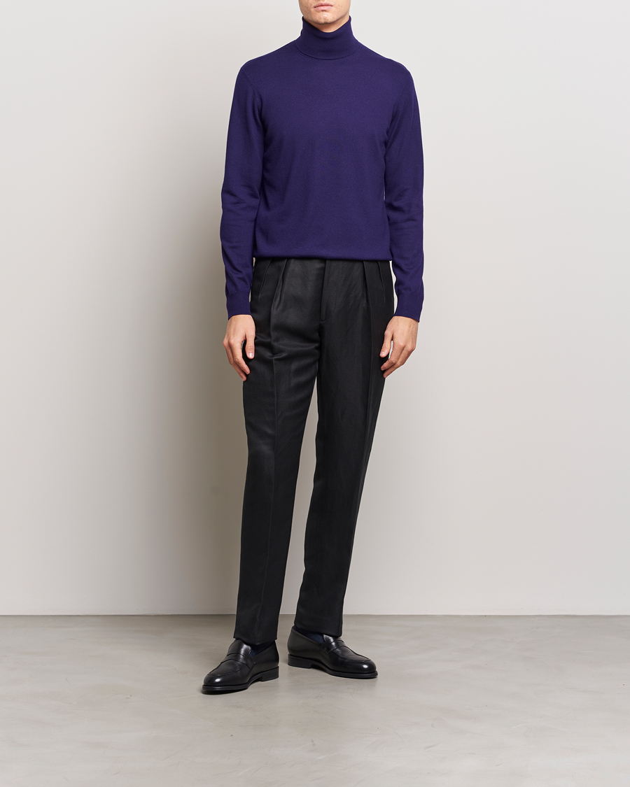 Ralph Lauren Purple Label Cashmere Jersey Rollneck Purple at