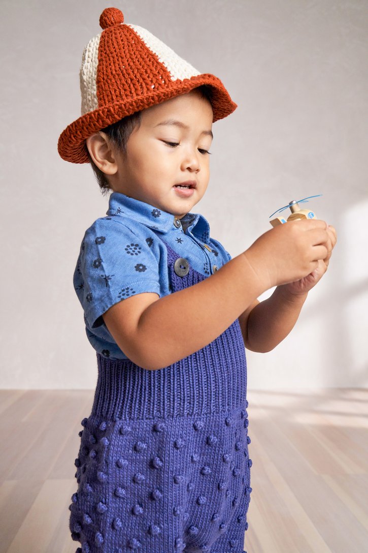 Misha & Puff Popcorn Romper - Blue Violet – Casp Baby Mommy & Me