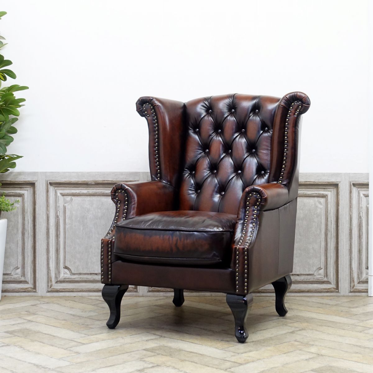 本革1人掛けソファ・アンティークテイスト SA-230 新着アンティーク